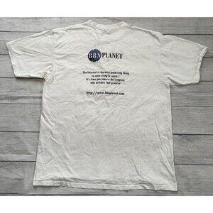 Vintage Internet T Shirt BBN Planet Promise To Deliver Size XL Oneita Defects